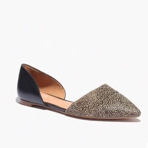 Madewell The D'orsay Flat In Dotted Calf Hair